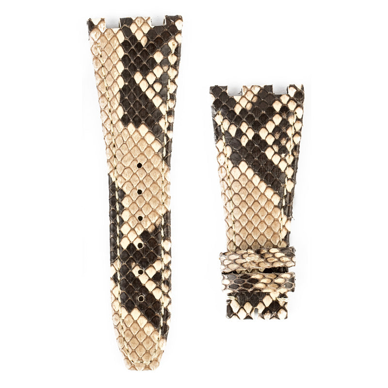 Custom white Python strap for Audemars Piguet Royal Oak Offshore old style