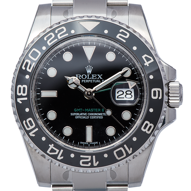 Rolex GMT-Master II Stainless Steel Watch Black Dial 116710LN Watch
