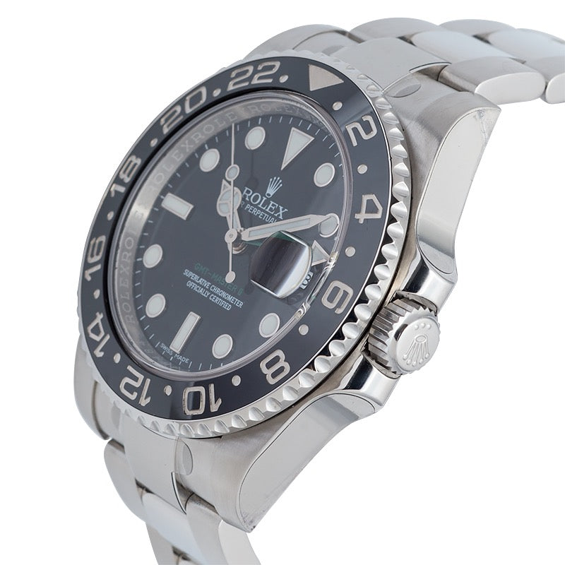 Rolex GMT-Master II Stainless Steel Watch Black Dial 116710LN Watch