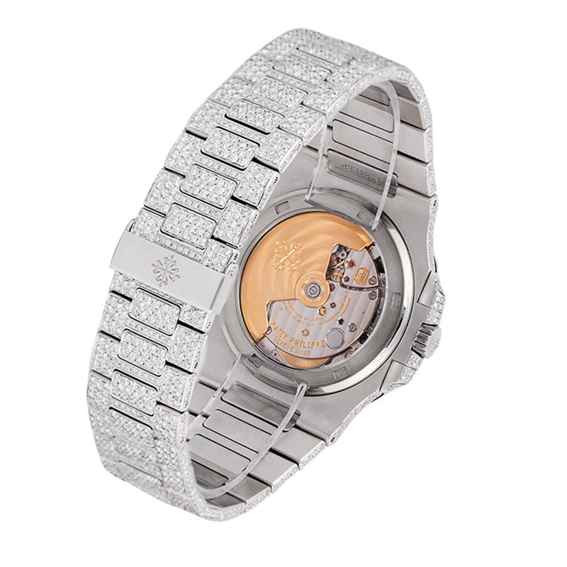 Back view of Patek Philippe 5711 Full Diamond Set Custom Watch