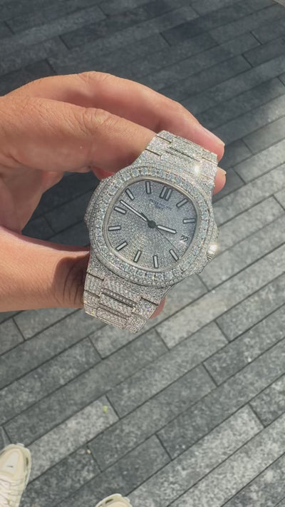 Preview video - Custom Diamond Set Patek Philippe Nautilus 5711/1A-001