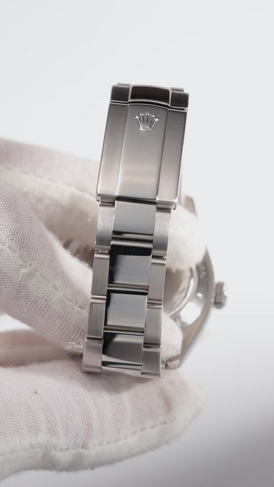 Video of  Rolex Milgauss 116400 black dial custom diamond set with oyster bracelet