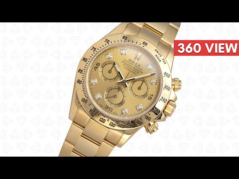 Preview video - Rolex Daytona Yellow Gold Champagne/Diamond Dial 116528 