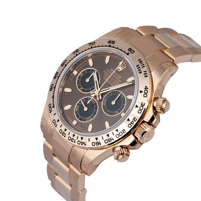 Rolex Daytona 18ct Everose Gold Chocolate/Black Dial 116505 Watch