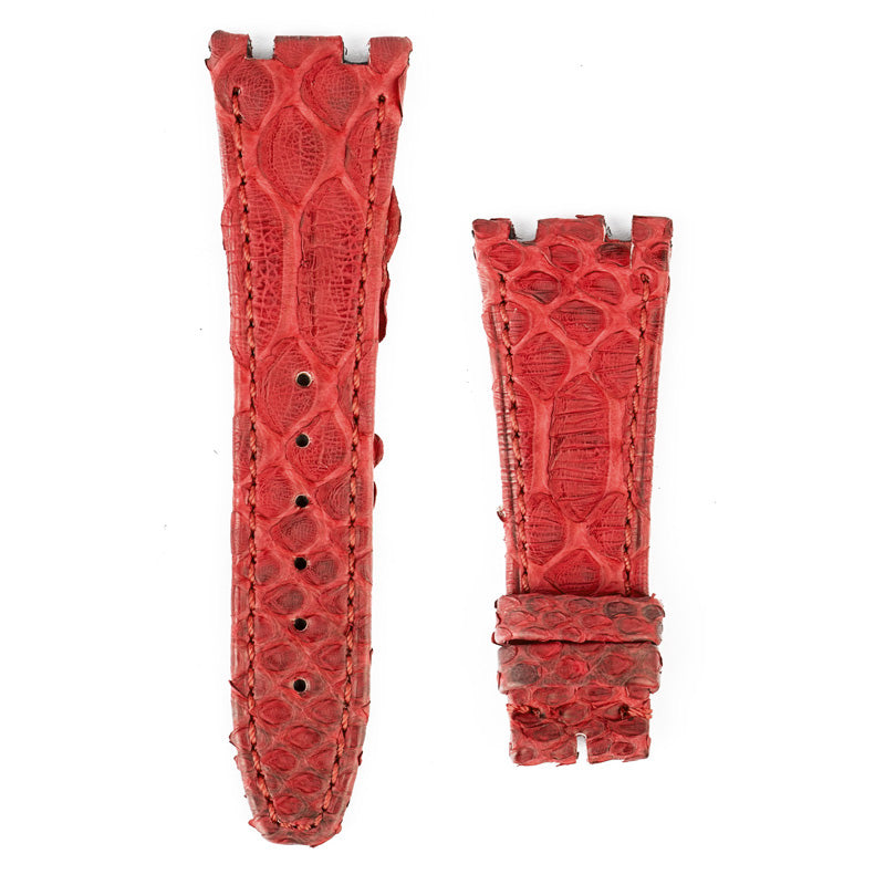 Custom red python strap for Audemars Piguet Royal Oak 15300 15400