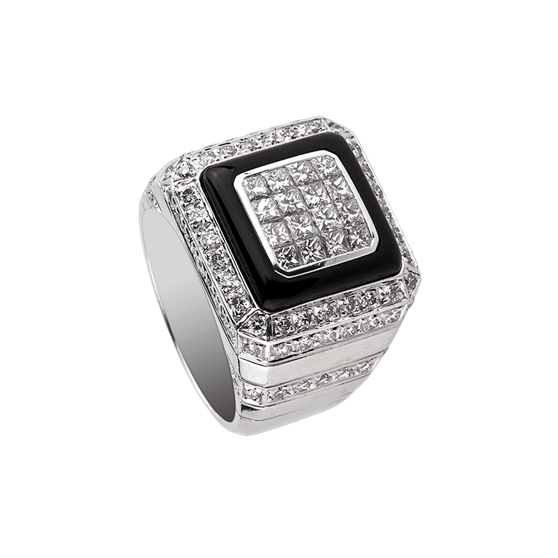 Tim4Diamonds White Gold Onyx Ring