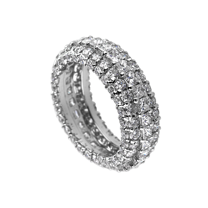 Time4Diamonds Full Pave Mens White Gold Ring