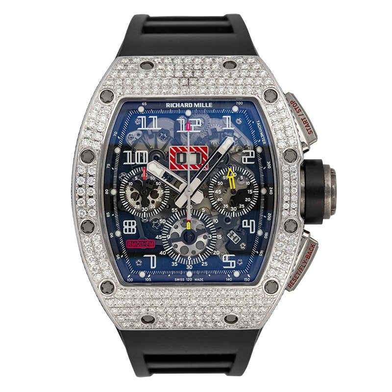 Richard Mille RM 011 Felipe Massa with Custom 18ct Gold Diamond Set Bezel