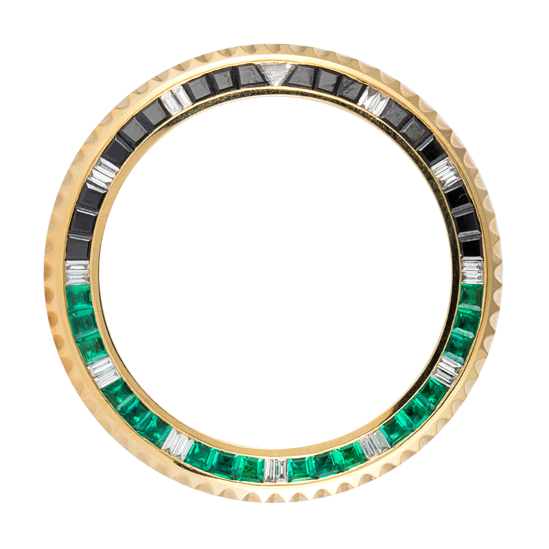 Rolex GMT-Master II Yellow Gold Custom Black/Green Bezel