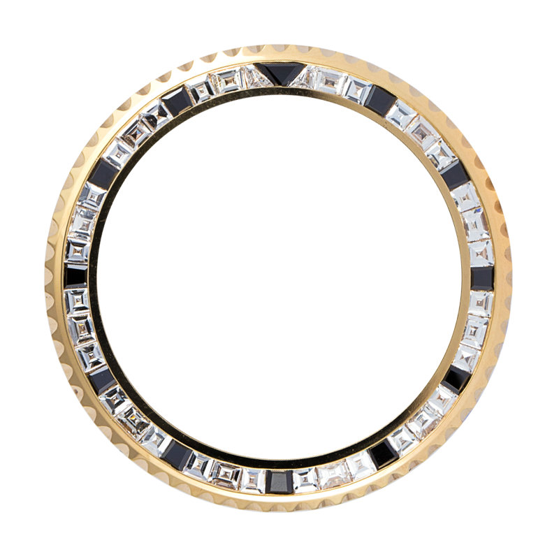 Yellow Gold Diamond Set Custom Bezel for Rolex GMT-Master II / Submariner