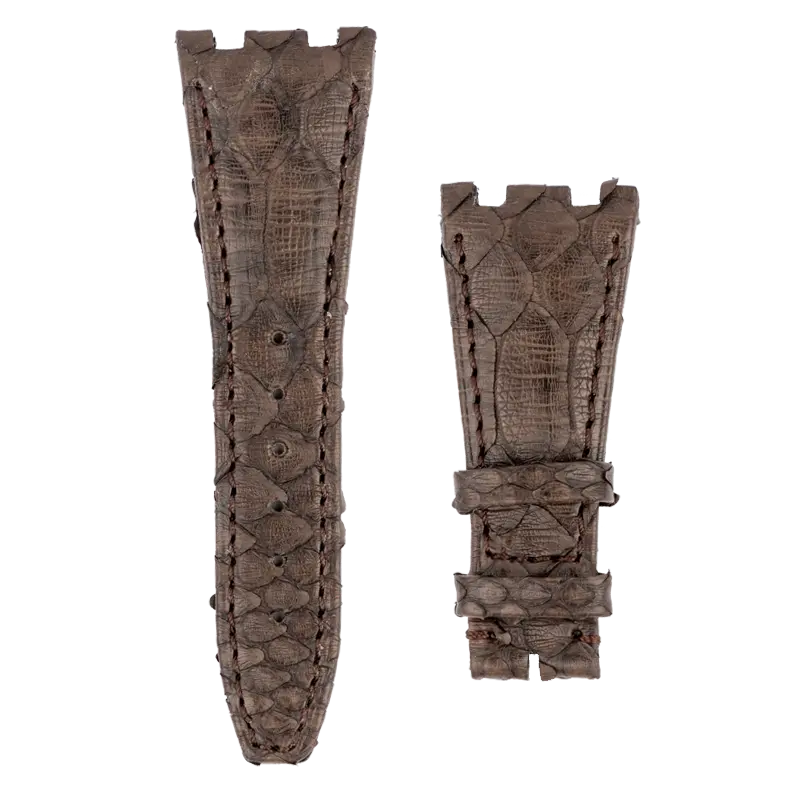 Custom Brown Python Leather Strap for AP Royal Oak Offshore 42mm