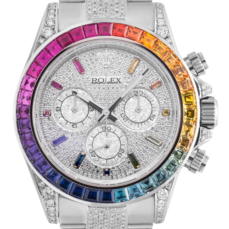 Custom Diamond Set Rainbow Rolex Daytona 116520