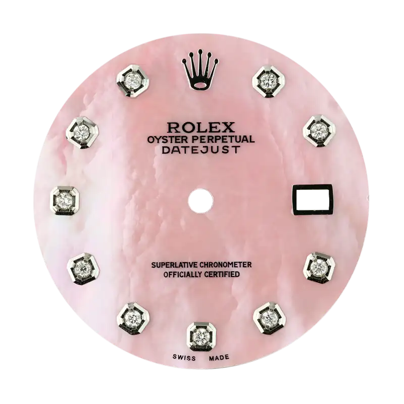 Rolex 36mm Pink Mother of Pearl Diamond Dial