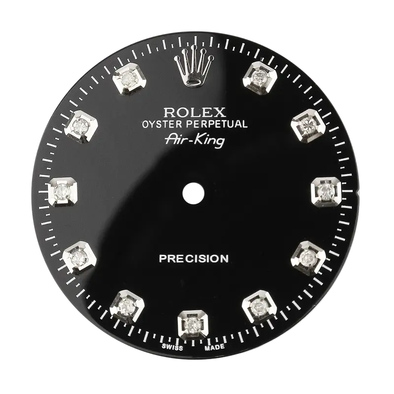 Rolex Air-King 34mm Black/Diamond Hour Markers Custom Dial