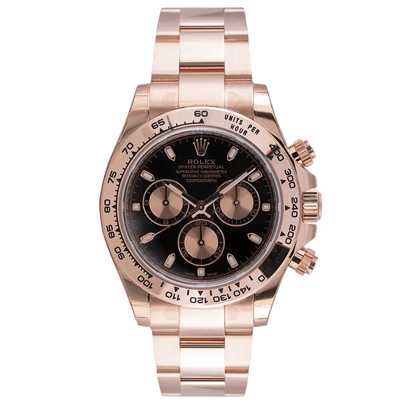 Full view of Rolex 116505 with black dial