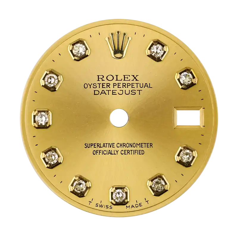 Rolex DateJust 26mm Gold/Diamond Hour Markers Custom Dial