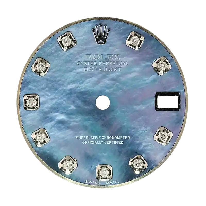 Rolex DateJust 31mm Blue Mother of Pearl/Diamond Custom Dial