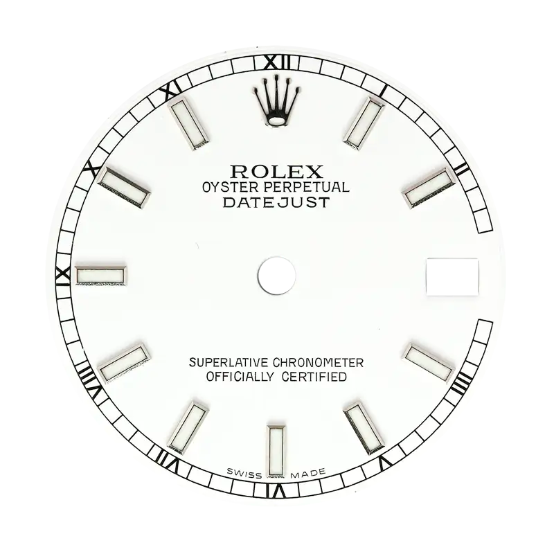 Rolex DateJust 31mm White/Index Original Factory Dial