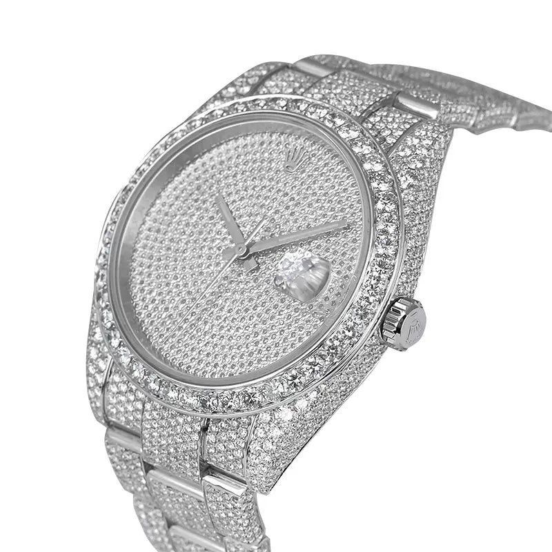 Side view of Rolex Datejust 41 Diamond Paved Dial 126300