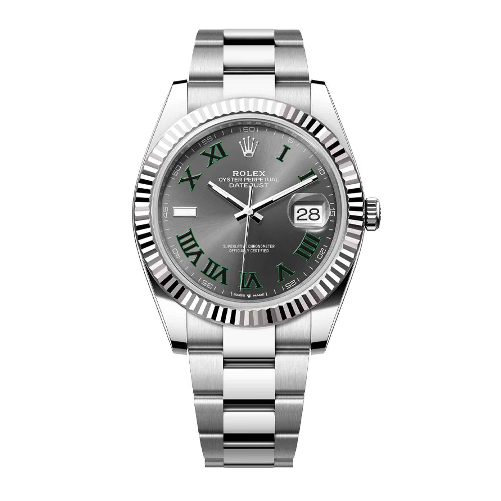 Rolex Datejust 41 Steel Wimbledon Dial 126334