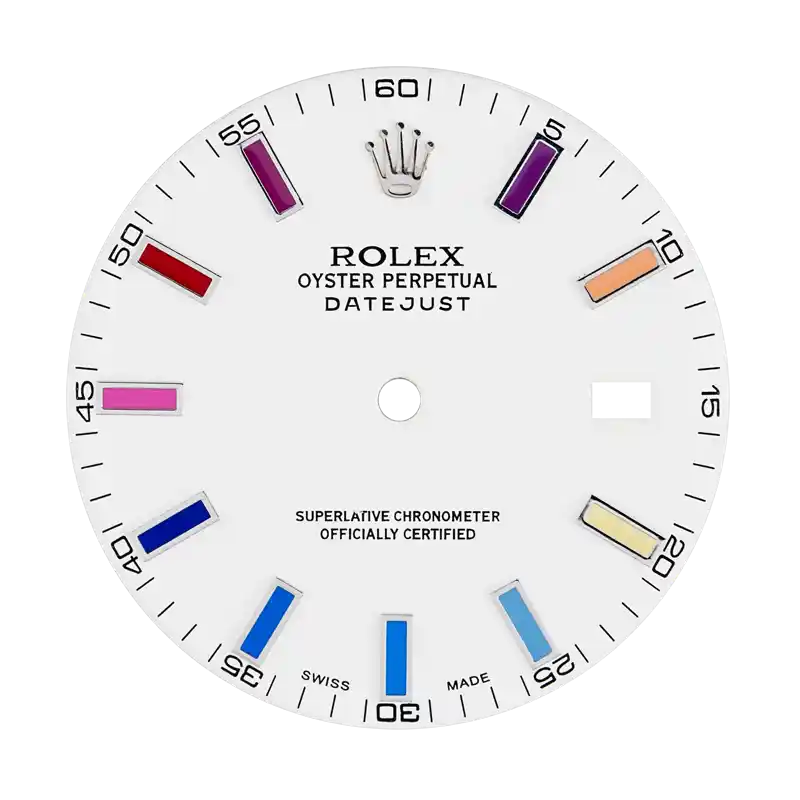 Rolex Datejust 41mm Custom White Rainbow Dial