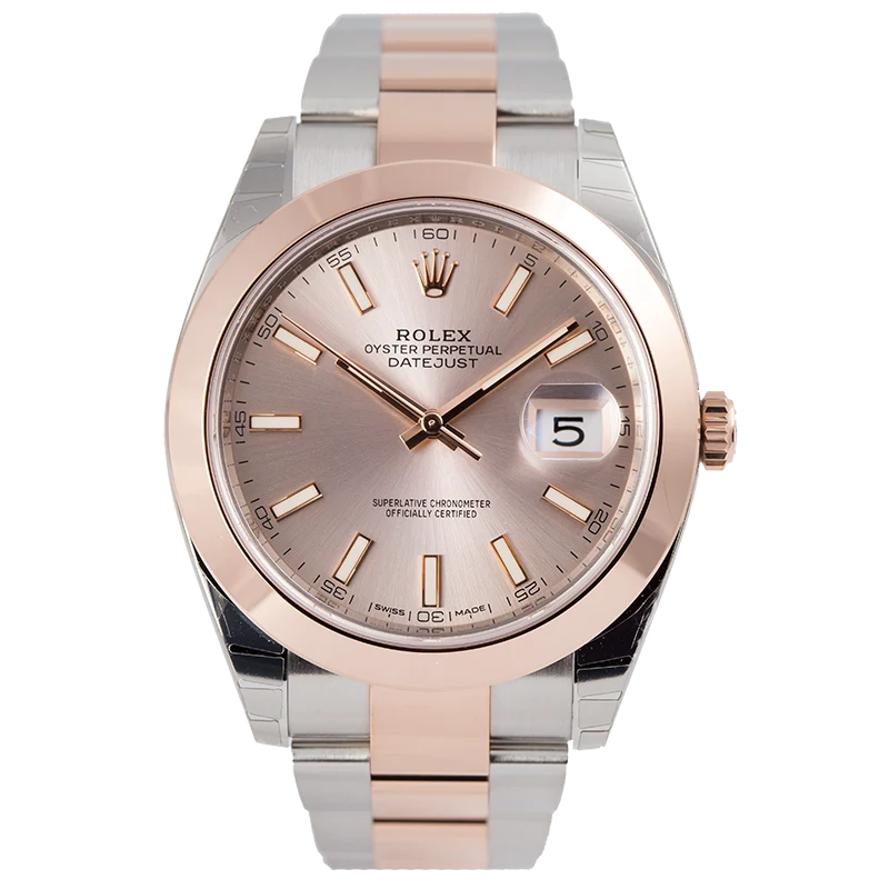 Full view of Rolex DateJust II 41 Steel and Everose Gold Oyster 126301