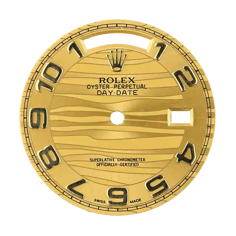 Rolex Day-Date 36mm Gold Wave Original Factory Dial