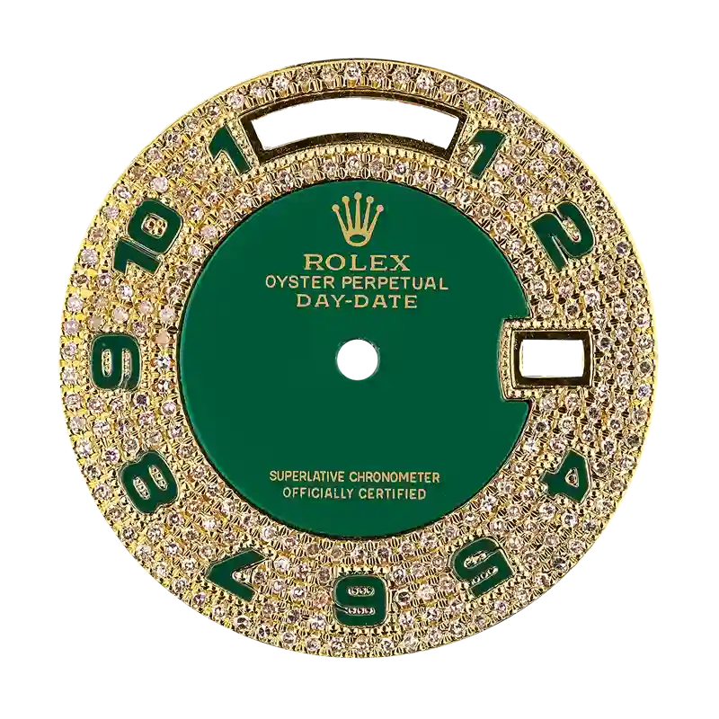 Rolex Day-Date 36mm Green/Gold Diamond Set Custom Dial