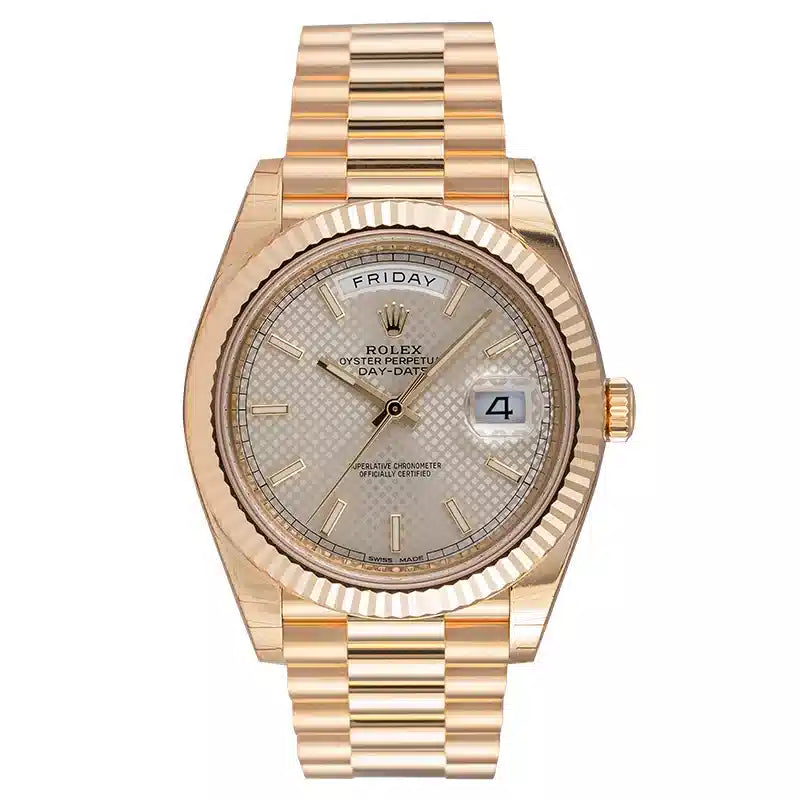 Buy Rolex Day-Date 40 228238 Yellow/Gold Diagonal Motif Dial
