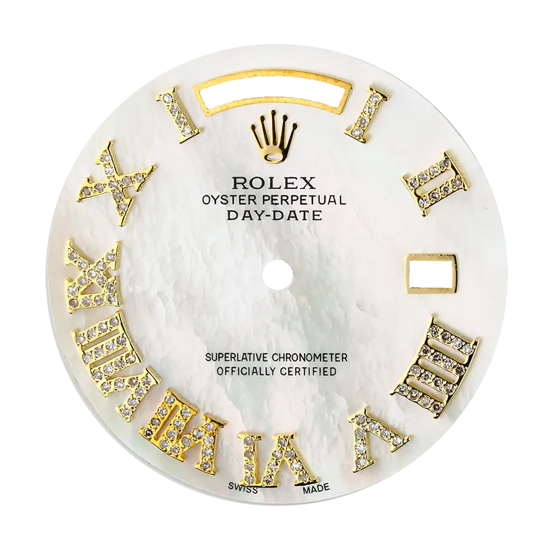 Rolex Day-Date 41mm Mother of Pearl/Diamond Numerals Custom Dial