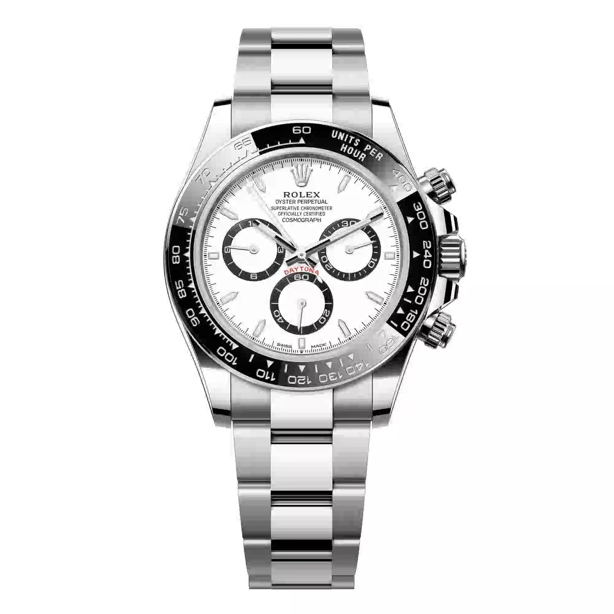 Full view - Rolex Daytona 126500LN Steel White Dial Watch