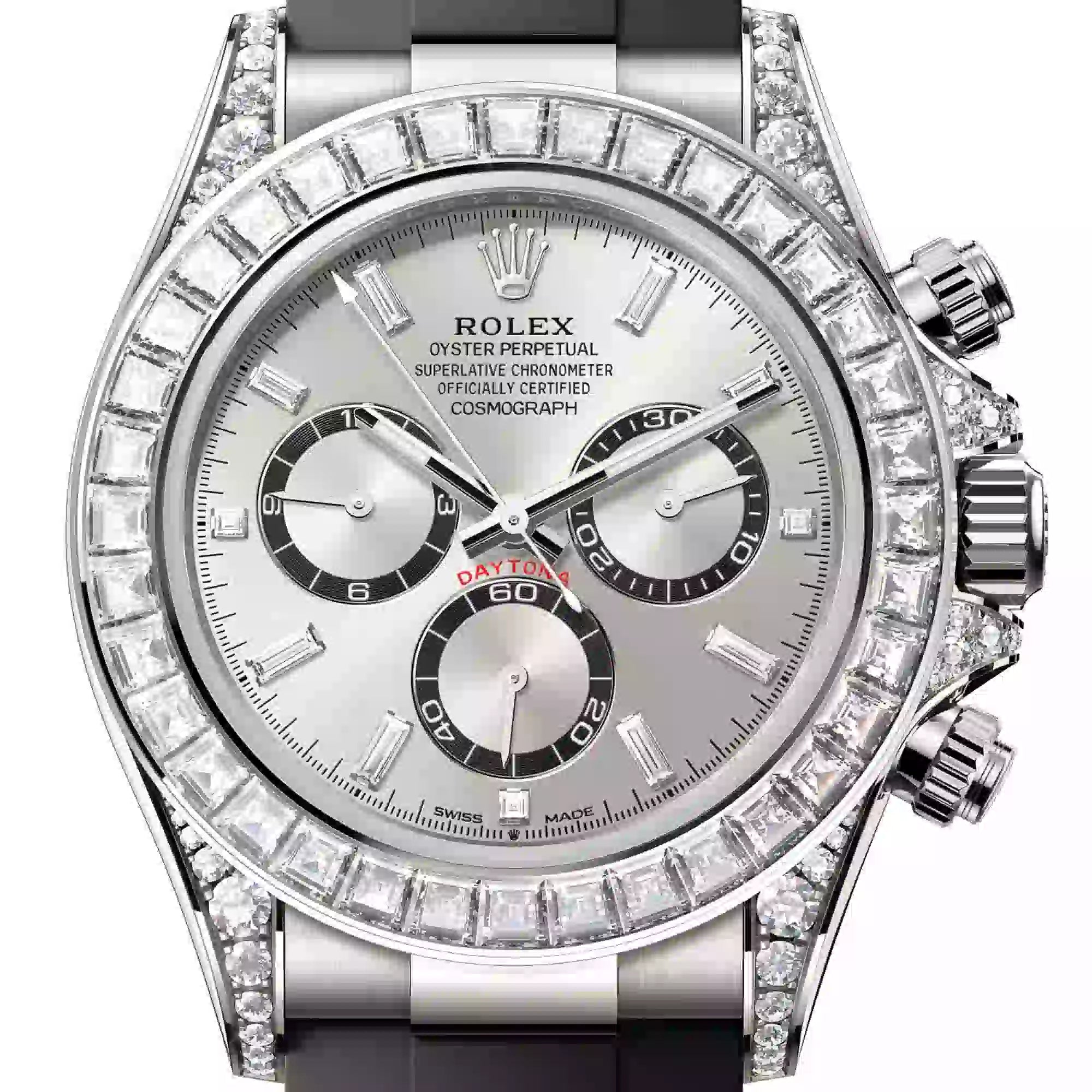 Close up - Rolex Daytona 18ct White Gold Diamond Set 126539TBR