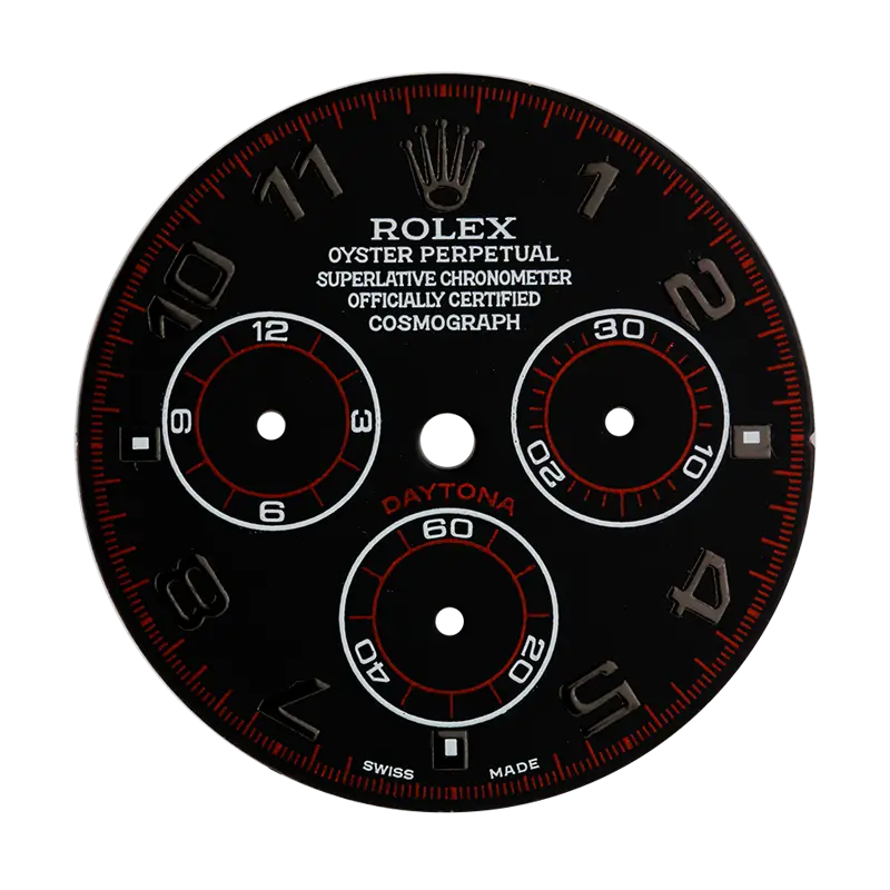 Rolex Daytona Black/Black Arabic Numeral Custom Dial