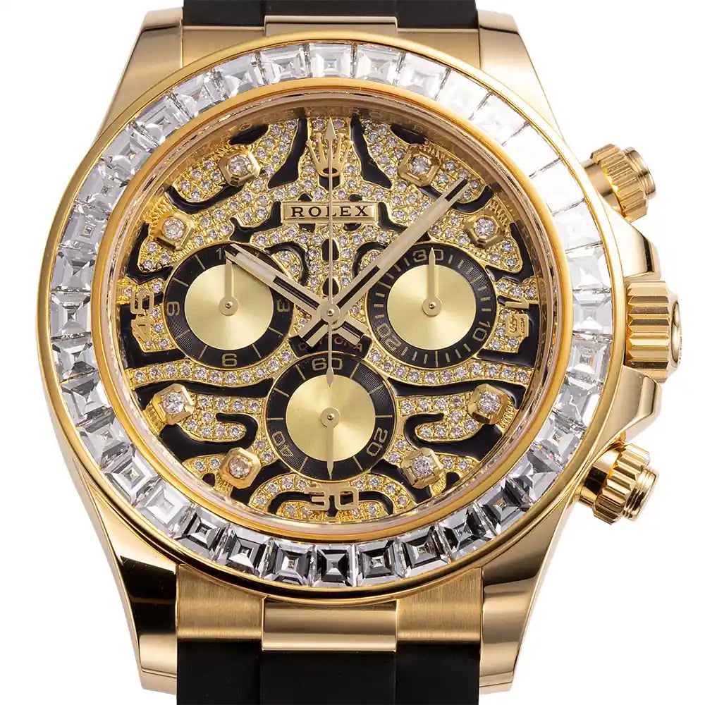 Close up - Rolex Daytona Eye of The Tiger Custom Set 116518LN Watch