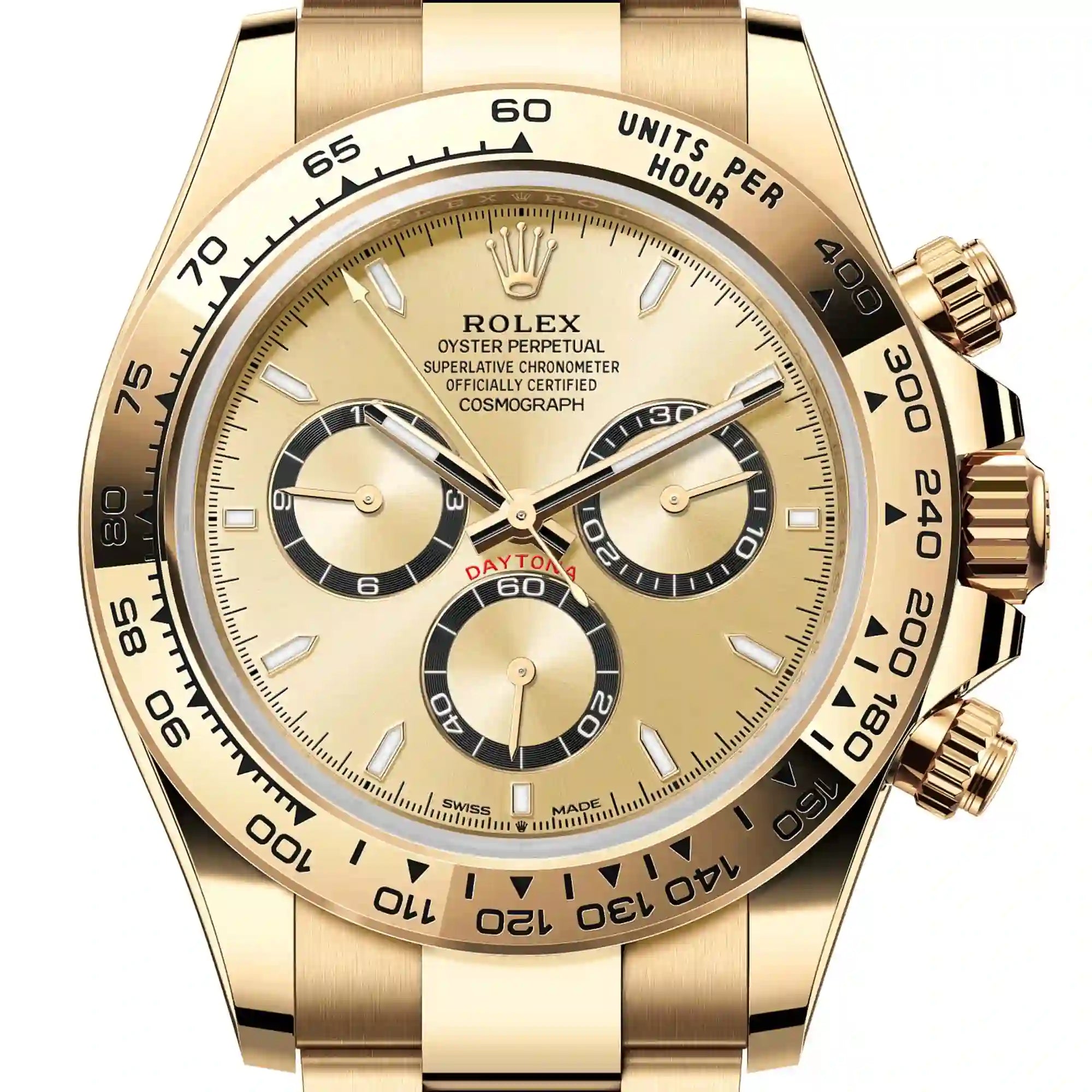 Close up - Rolex Daytona Yellow Gold Champagne Dial 126508