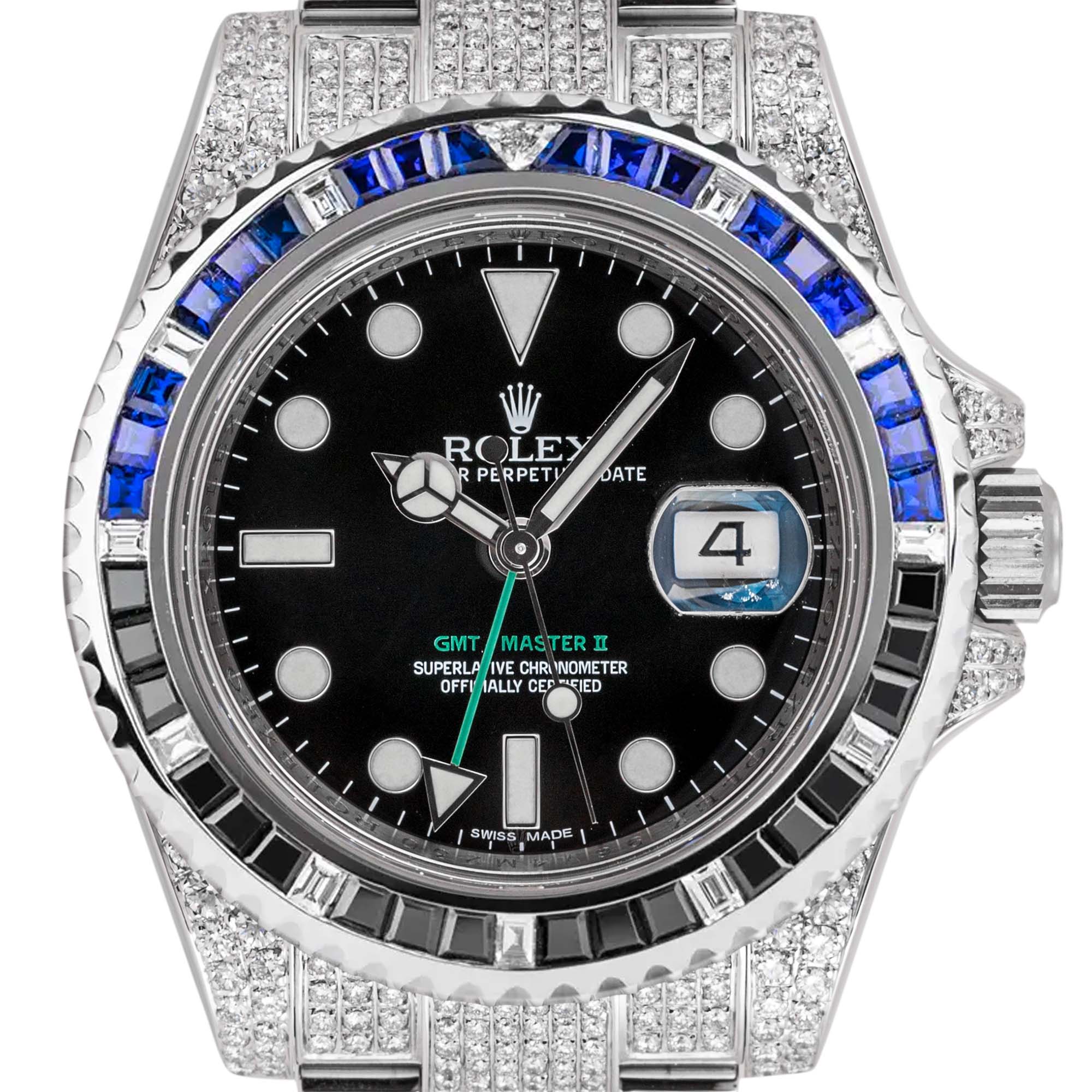Rolex GMT-Master II 116710LN Custom Diamond Set