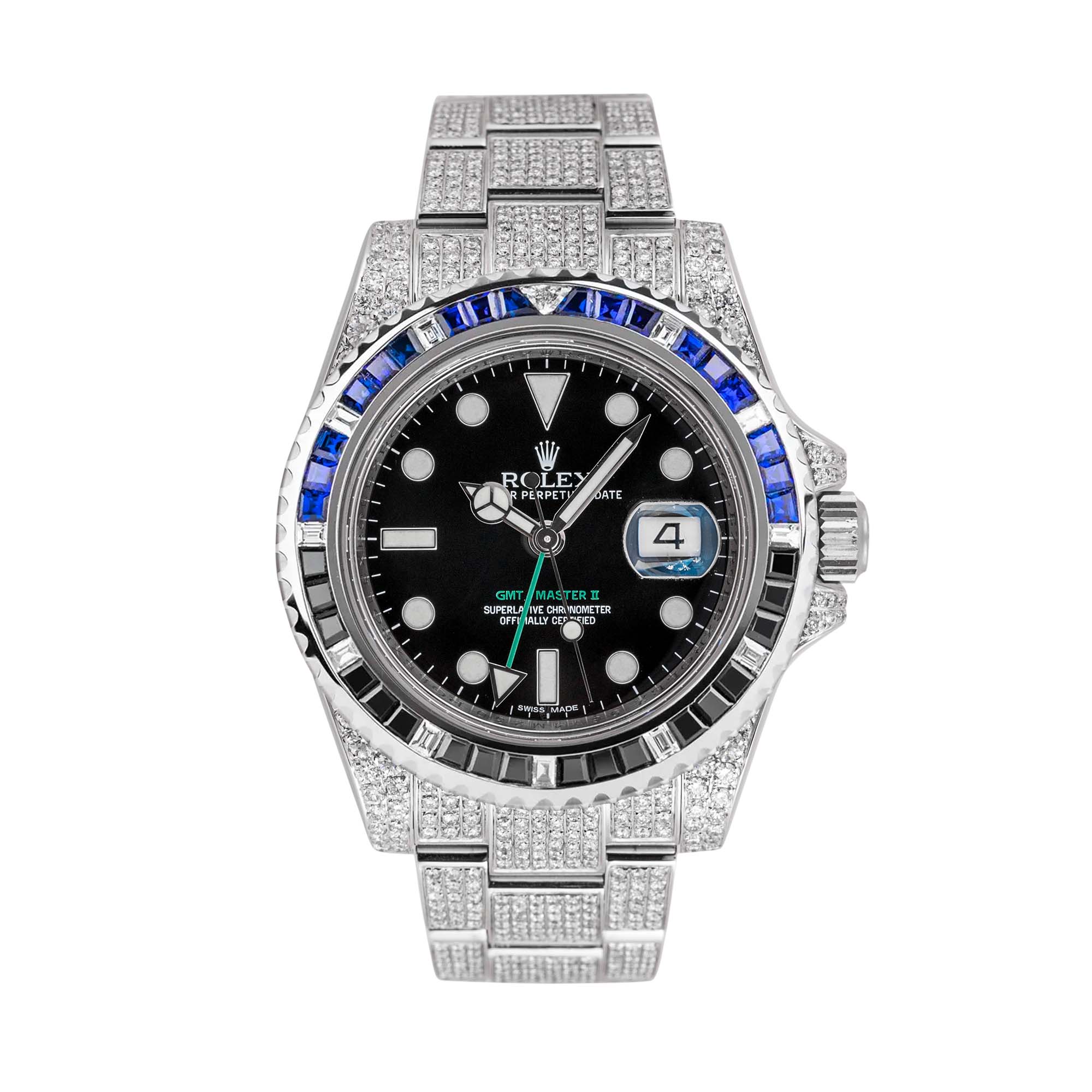 Rolex GMT-Master II 116710LN Custom Diamond Set