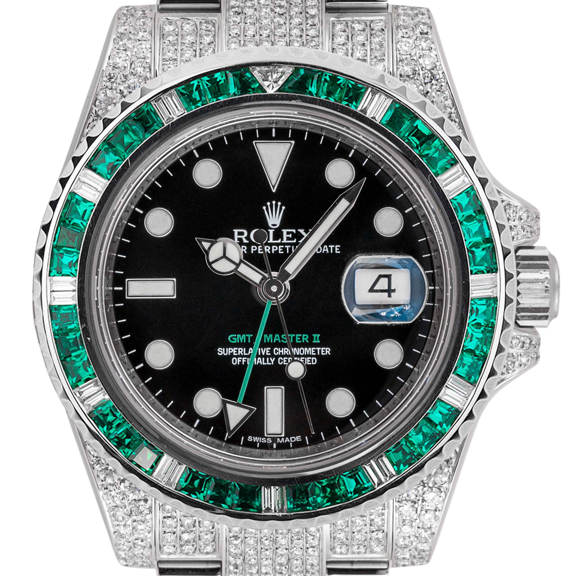 Rolex GMT-Master II 116710LN Custom Diamond Set