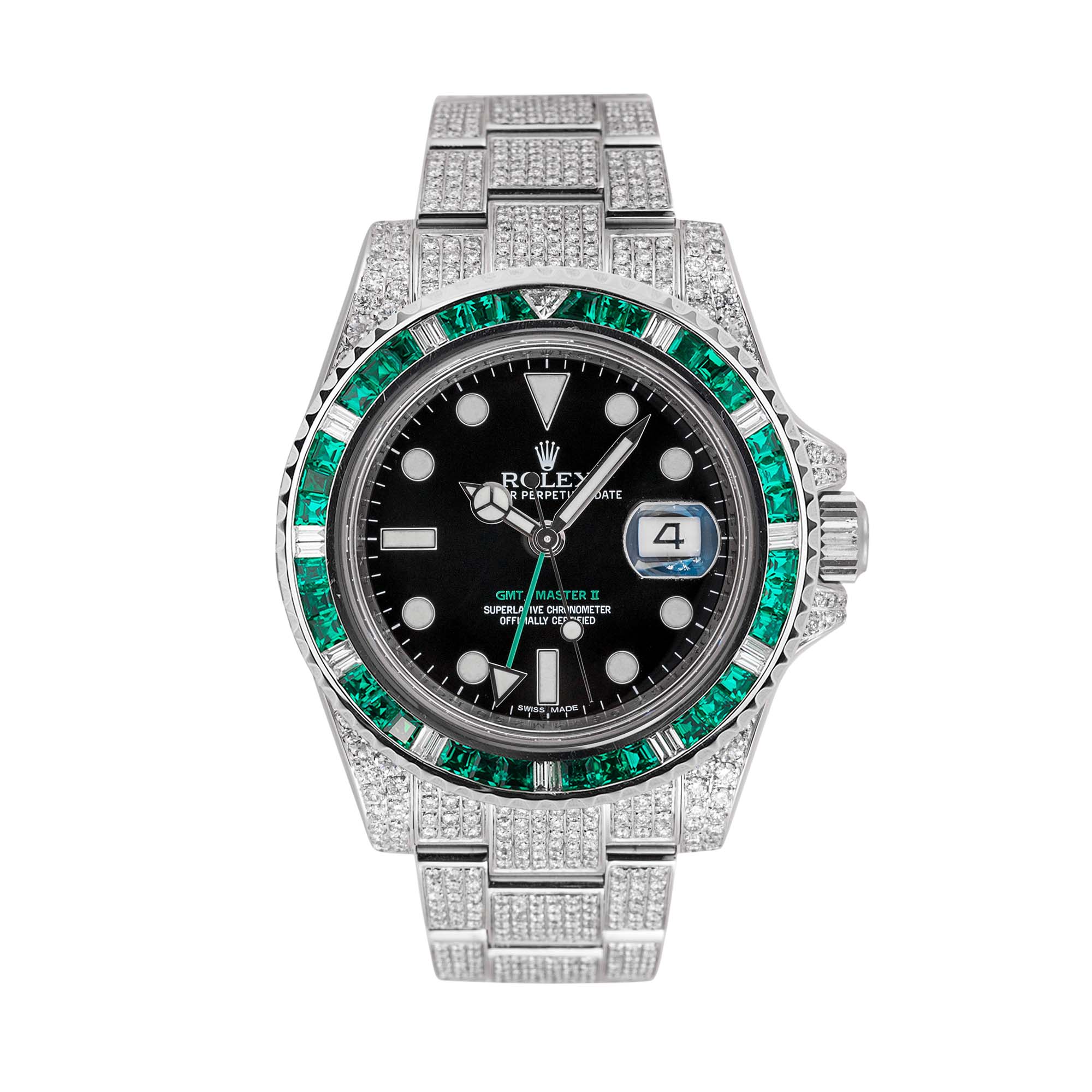 Rolex GMT-Master II 116710LN Custom Diamond Set