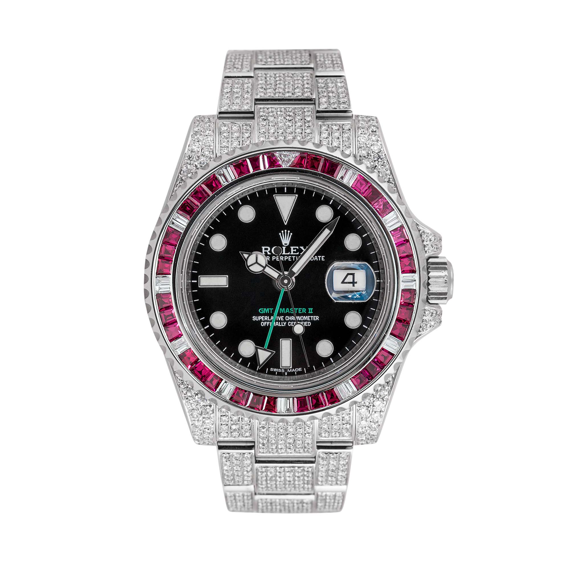 Rolex GMT-Master II 116710LN Custom Diamond Set