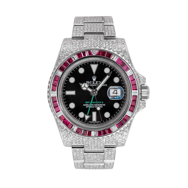 Buy Rolex GMT-Master II 116710LN Custom Diamond Set