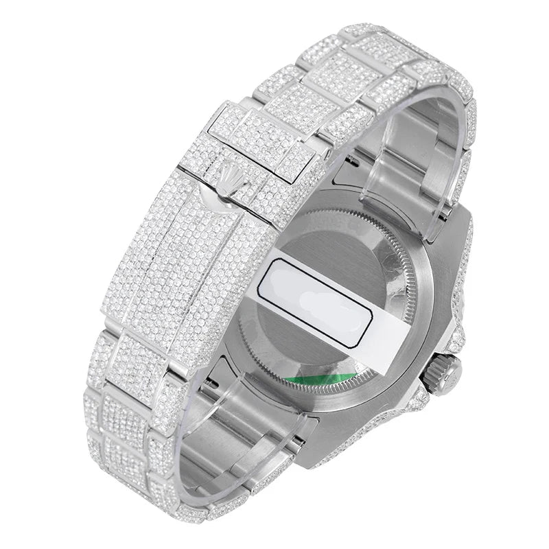 Back view - Rolex GMT-Master II Micro Diamond Set with Custom Openworked Dial 116710BLNR