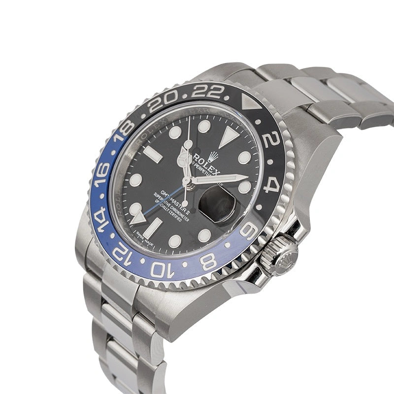 Side view - Rolex GMT-Master II Stainless Steel Black Dial Black/Blue Bezel (Batman) 116710BLNR