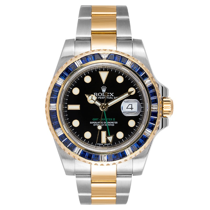 Rolex GMT-Master II Steel/Gold 116713LN - Custom Bezel