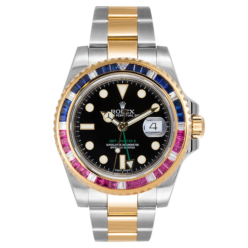 Rolex GMT-Master II Steel/Gold 116713LN - Custom Bezel