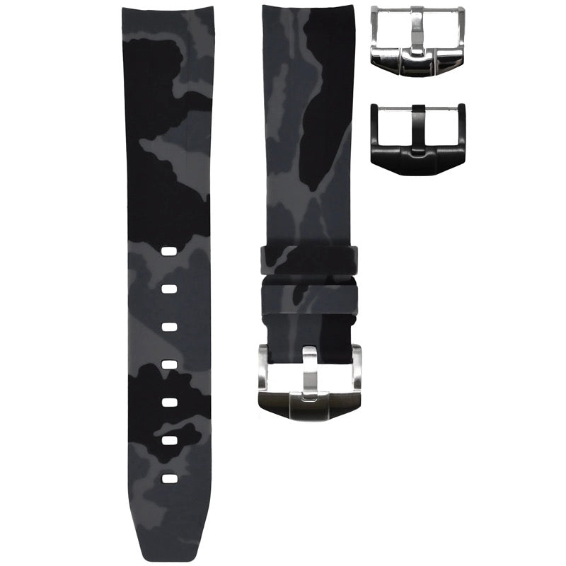 Horus Rubber Strap for Rolex Watches - Graphite Camo