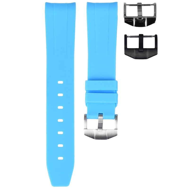 Horus Rubber Strap for Rolex Watches - Miami Blue