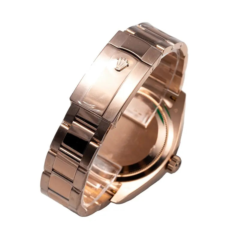 Clasp and bracelet view of the Rolex Sky-Dweller in 18ct Everose Gold with Dark Rhodium Dial reference 326935