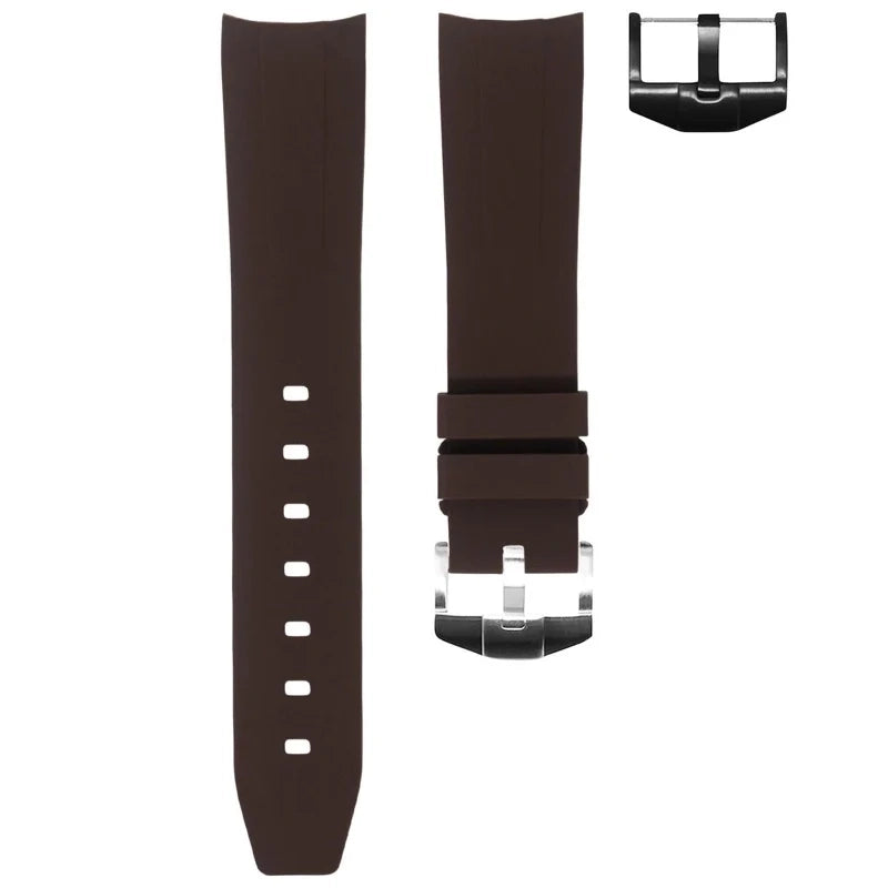 Horus Rubber Strap for Rolex Watches 20mm - Espresso Brown