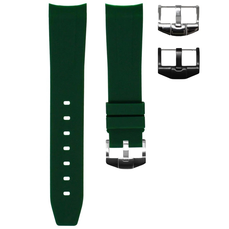 Horus Rubber Strap for Rolex Watches 21mm - Forest Green